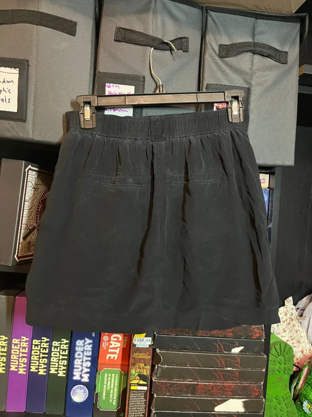 Madewell Black Silk Mini Skirt Size XS Chic